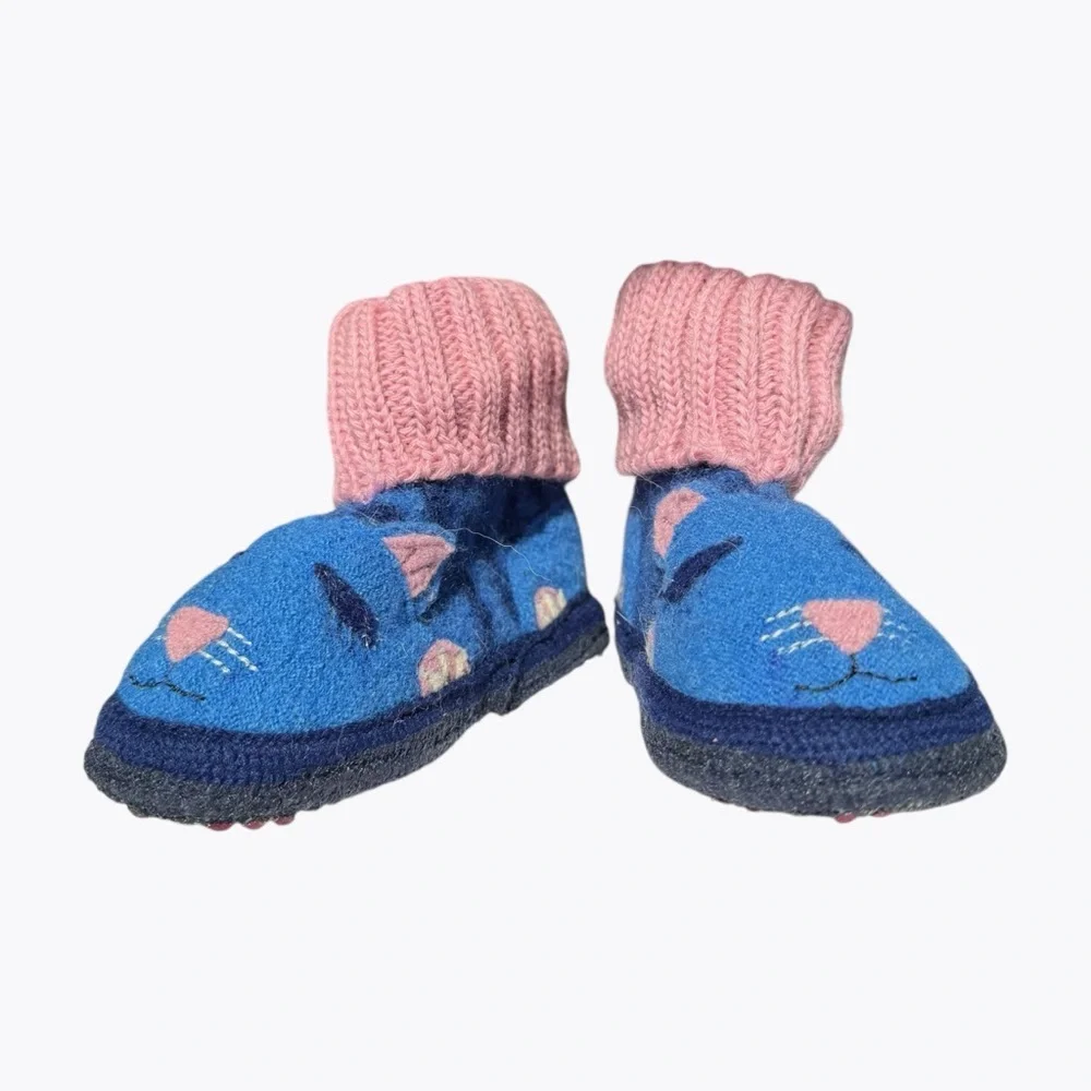 Garnet Hill Kids Boiled Wool Slipper Boots Size 5 Cozy Cottagecore